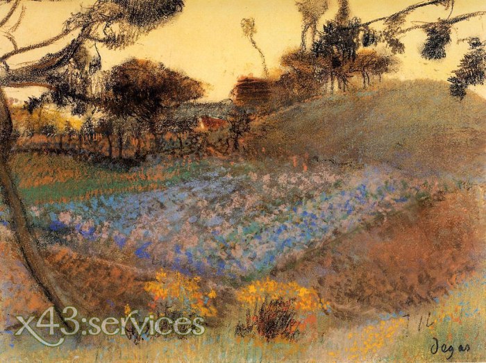 Edgar Degas - Flachsfeld